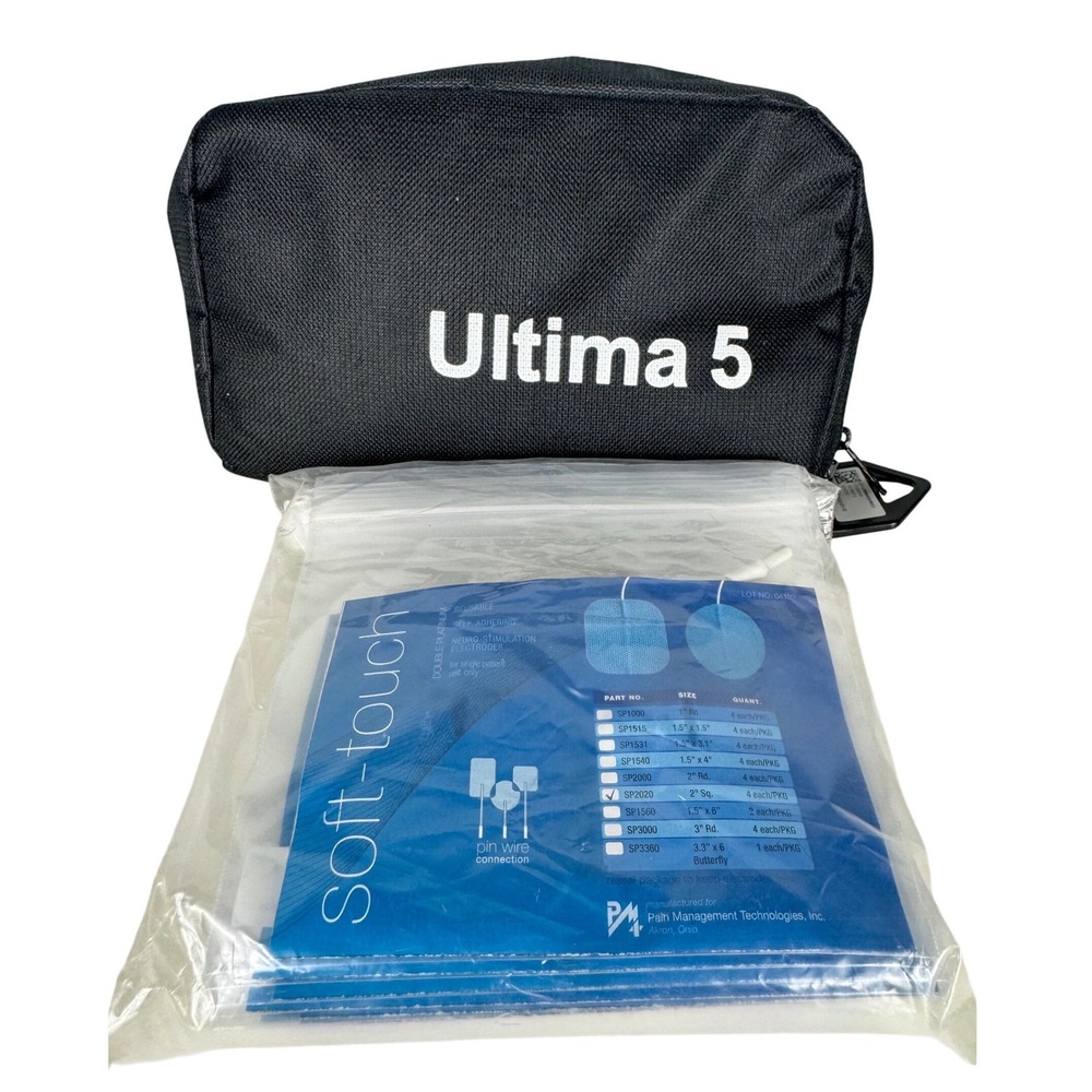 Ultima 5 Digital TENS Unit Dual Channel Pain Management Kit with Electrodes Case